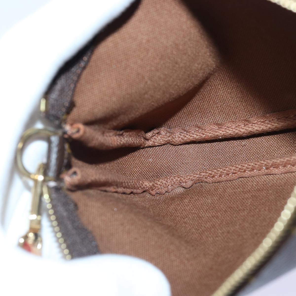 Louis Vuitton Pochette Accessoire, Brown, Canvas, clutch