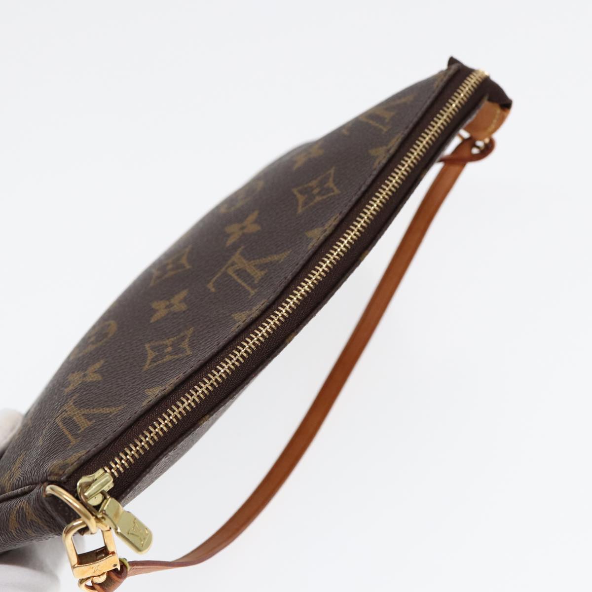 Louis Vuitton Pochette Accessoire, Brown, Canvas, clutch