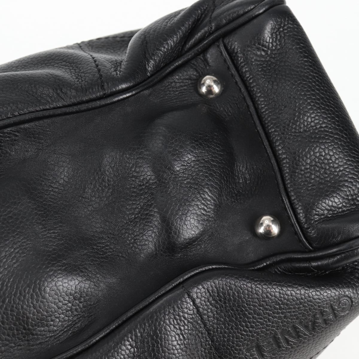 Chanel Chocolate bar, Black, Leather, handbag