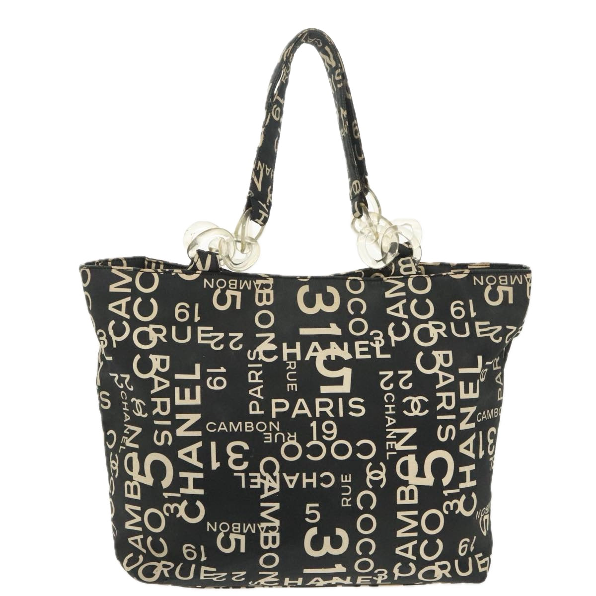 Chanel, Black, Canvas, tote