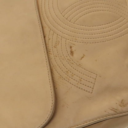 Chanel Cc, Beige, Leather, backpack