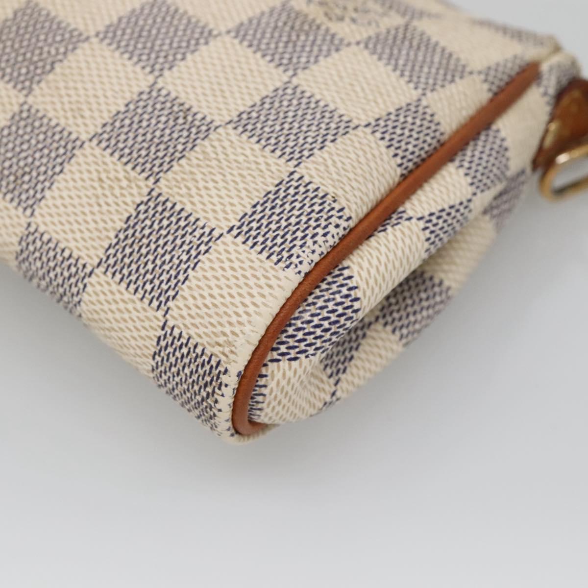 Louis Vuitton Eva, White, Canvas, shoulder