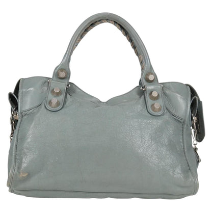 Balenciaga City, GRAY, Leather, handbag