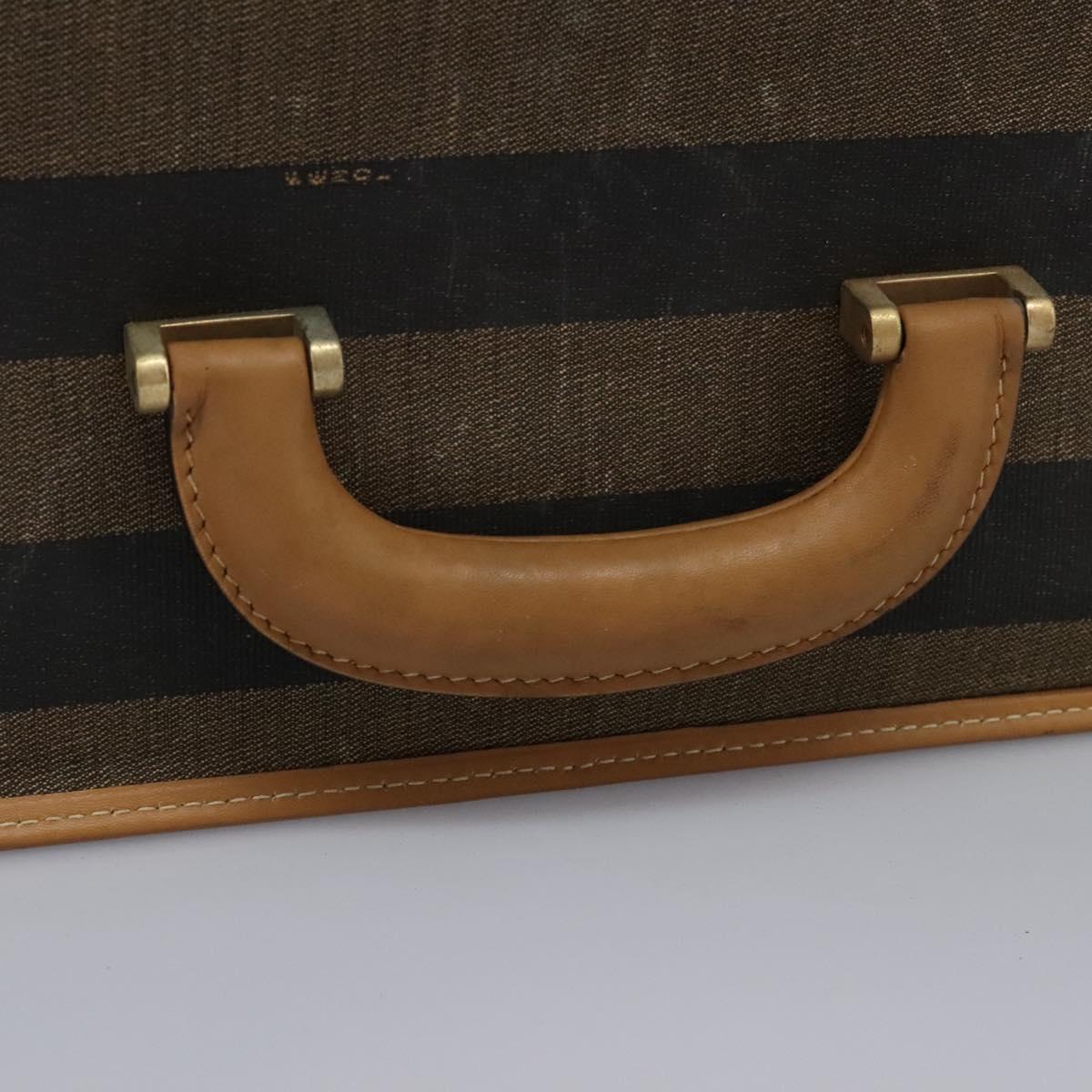 Fendi Pequin, Black, Canvas, travel