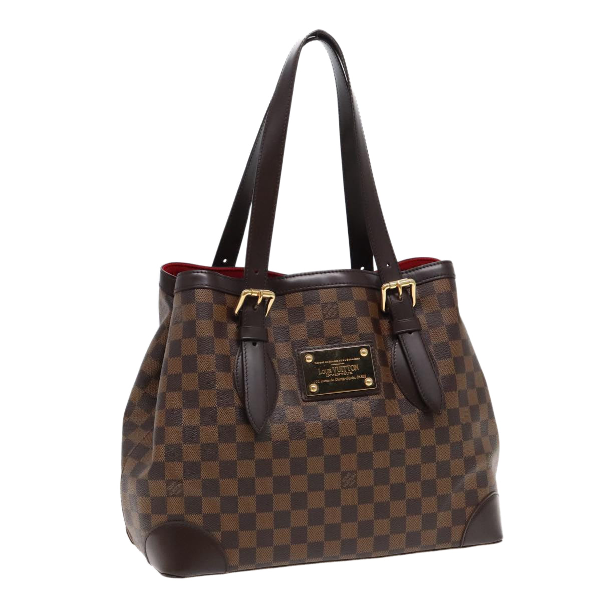 Louis Vuitton Hampstead, Brown, Canvas, tote