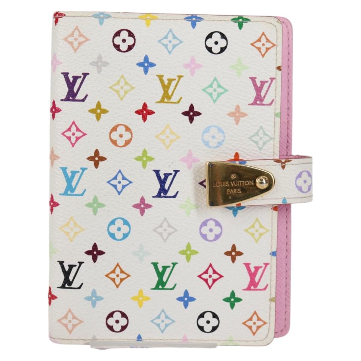 Louis Vuitton Agenda PM, White, Canvas, wallet