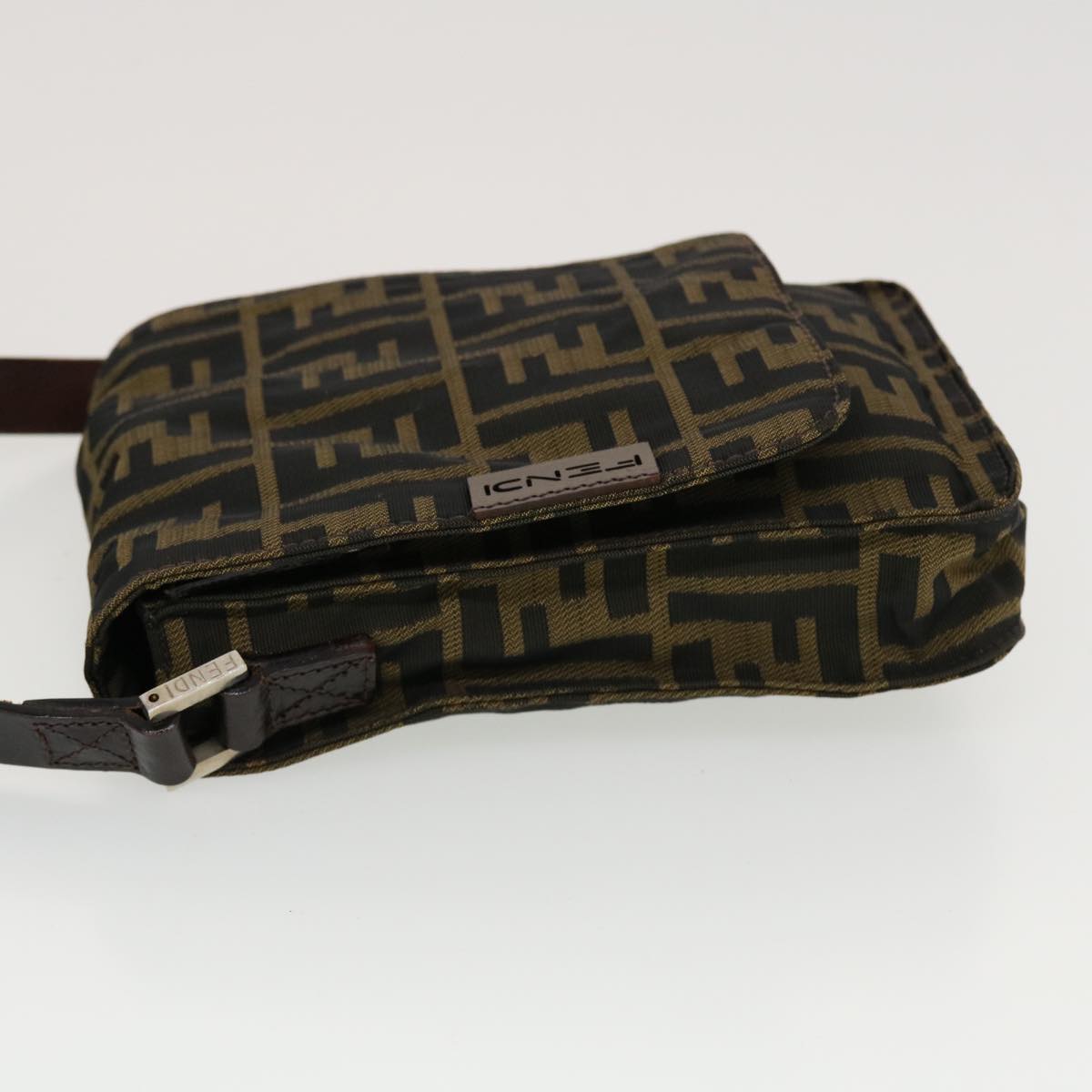 Fendi, Brown, Canvas, shoulder