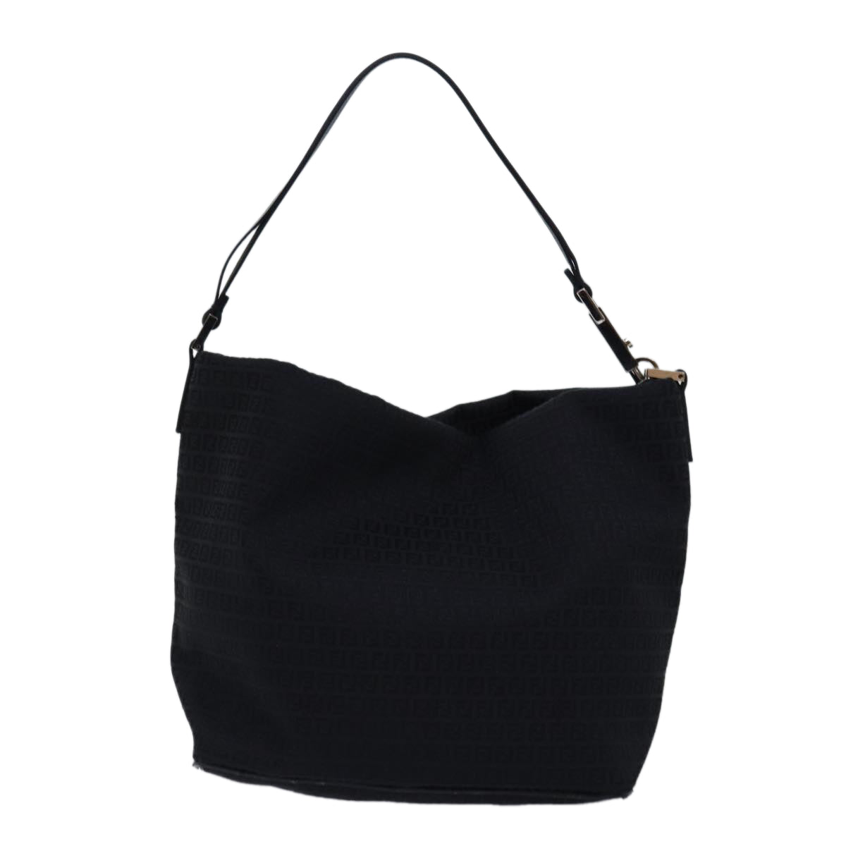 Fendi Zucchino, Black, Canvas, handbag