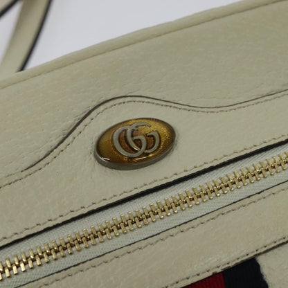 Gucci Ophidia, White, Leather, shoulder