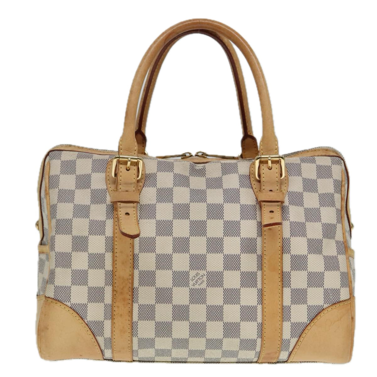 Louis Vuitton Berkley, White, Canvas, handbag