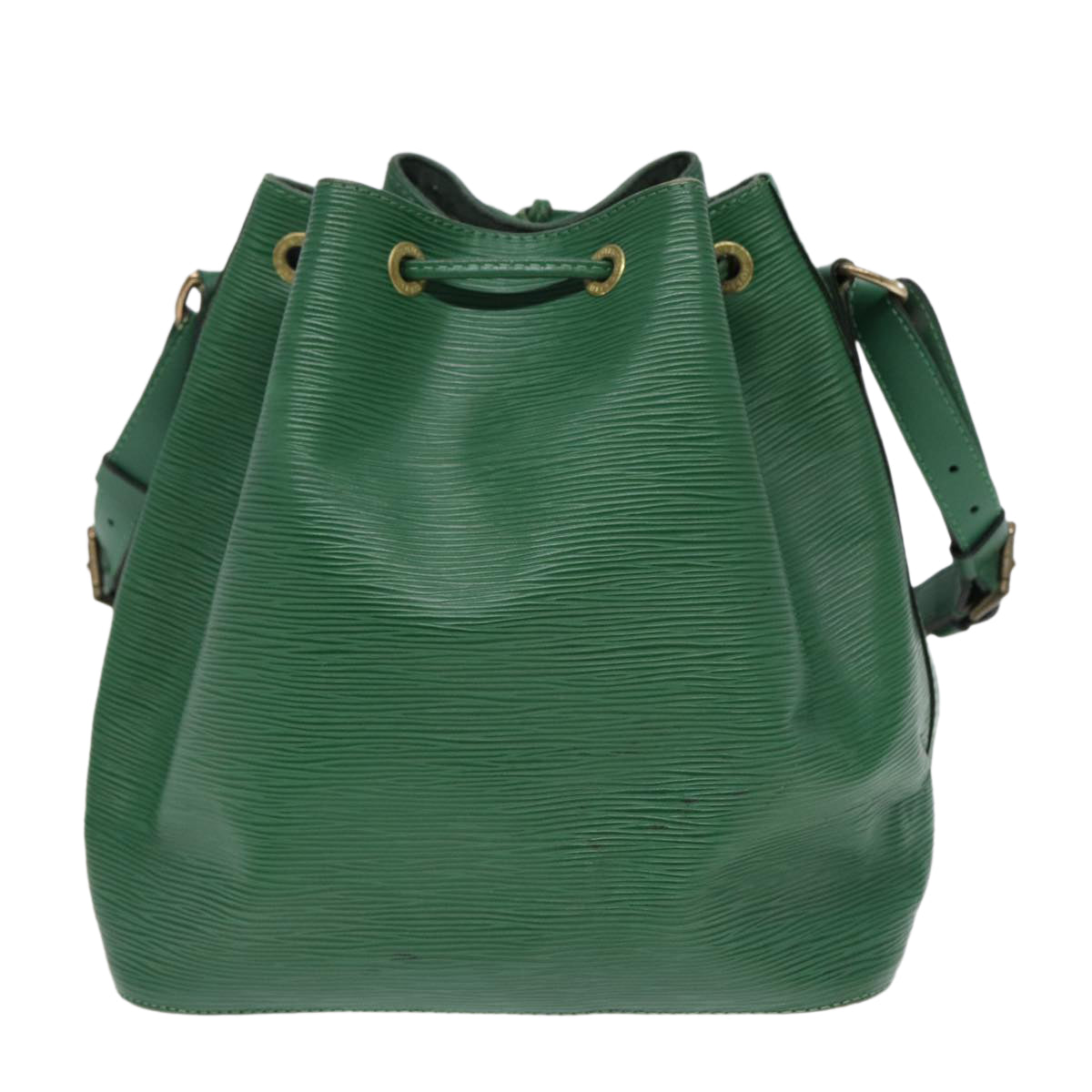 Louis Vuitton Noé PM, Green, Leather, shoulder