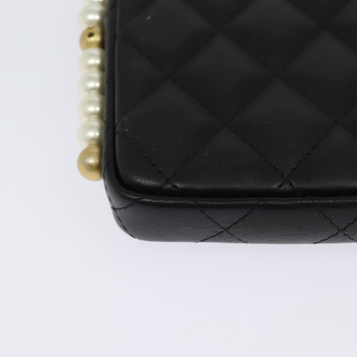 Chanel MINI FLAP BAG, Black, Leather, shoulder