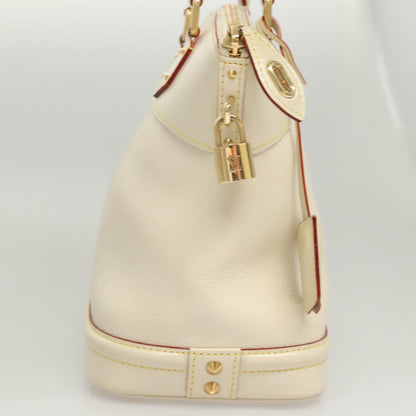Louis Vuitton Lockit, White, Leather, handbag