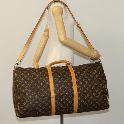 Louis Vuitton Keepall Bandoulière 60, Brown, Canvas, travel