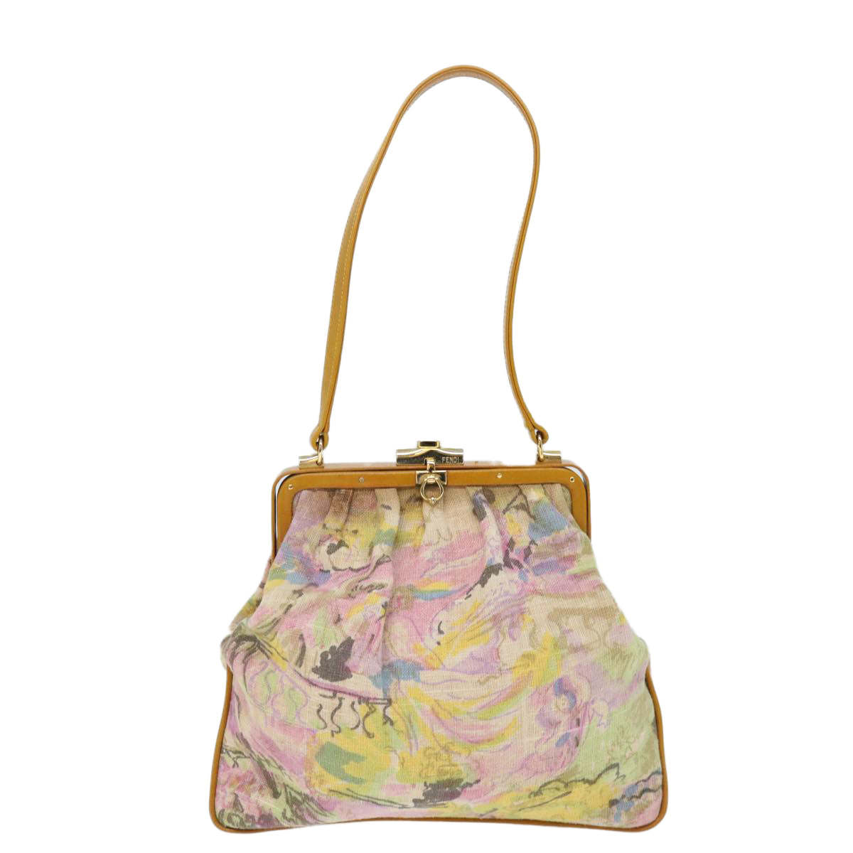 Fendi --, Beige, Canvas, shoulder