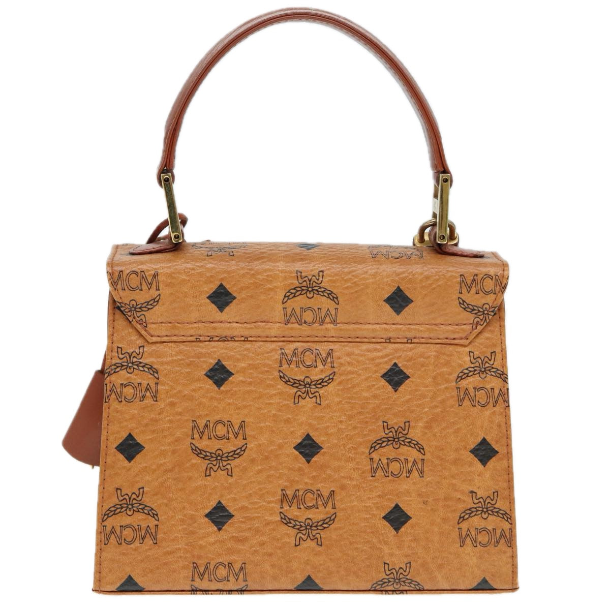 MCM Visetos, Brown, Leather, handbag