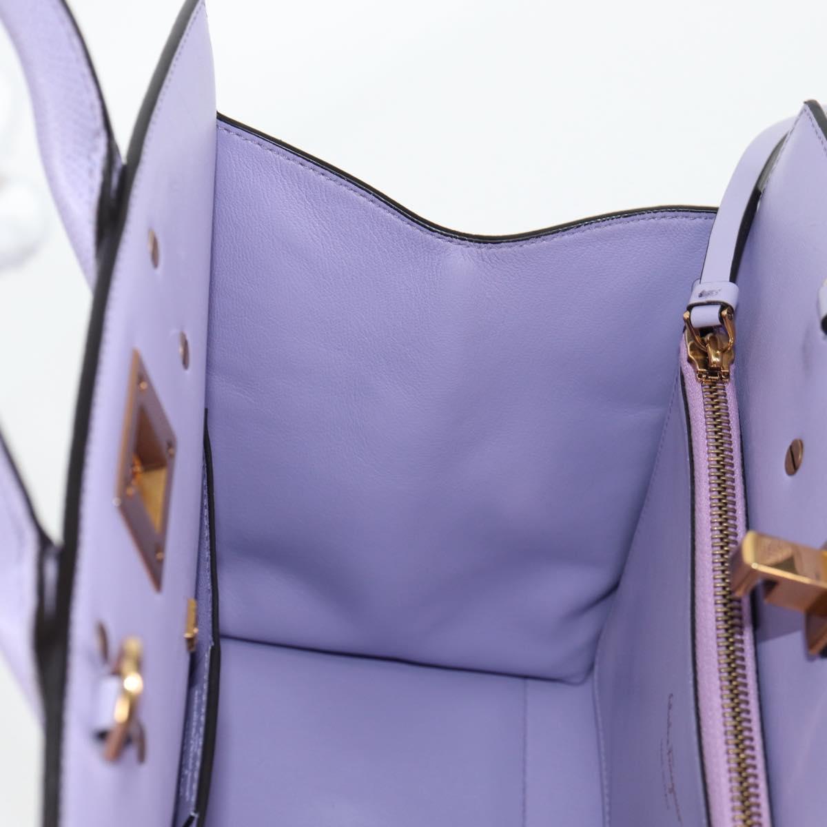 Salvatore Ferragamo Gancini, Purple, Leather, handbag