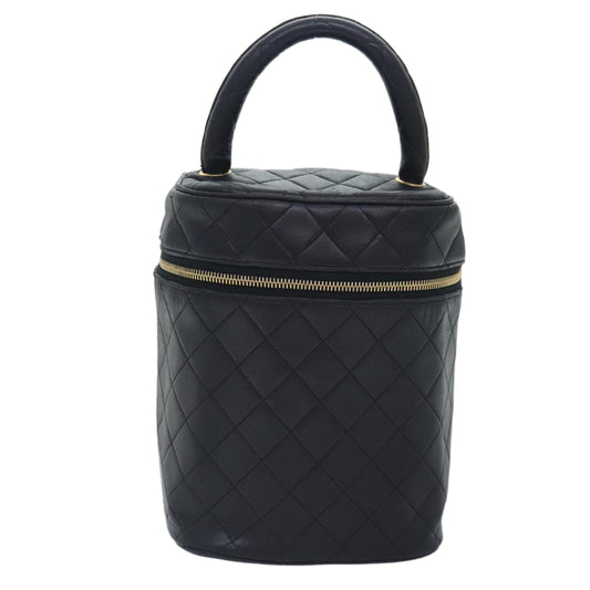 Chanel Vanity, Black, Leather, handbag