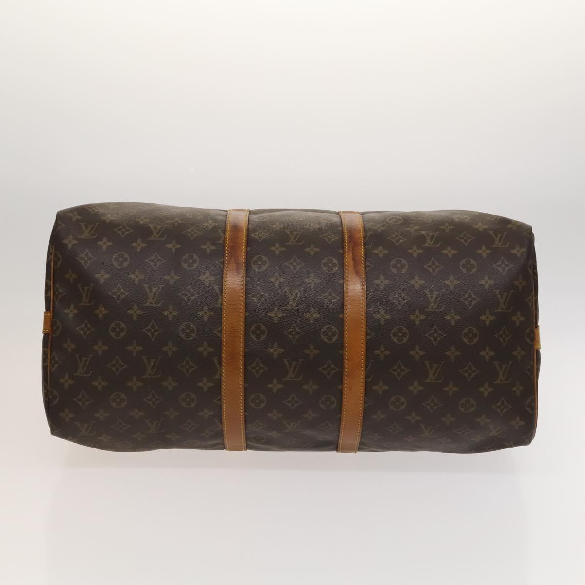 Louis Vuitton Keepall Bandoulière 55, Brown, Canvas, travel