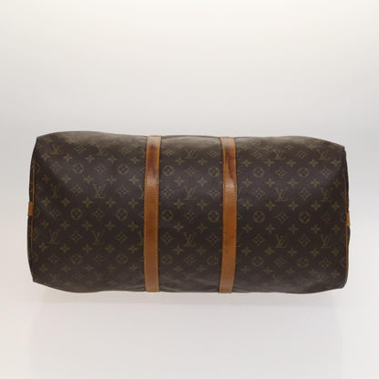 Louis Vuitton Keepall Bandoulière 55, Brown, Canvas, travel