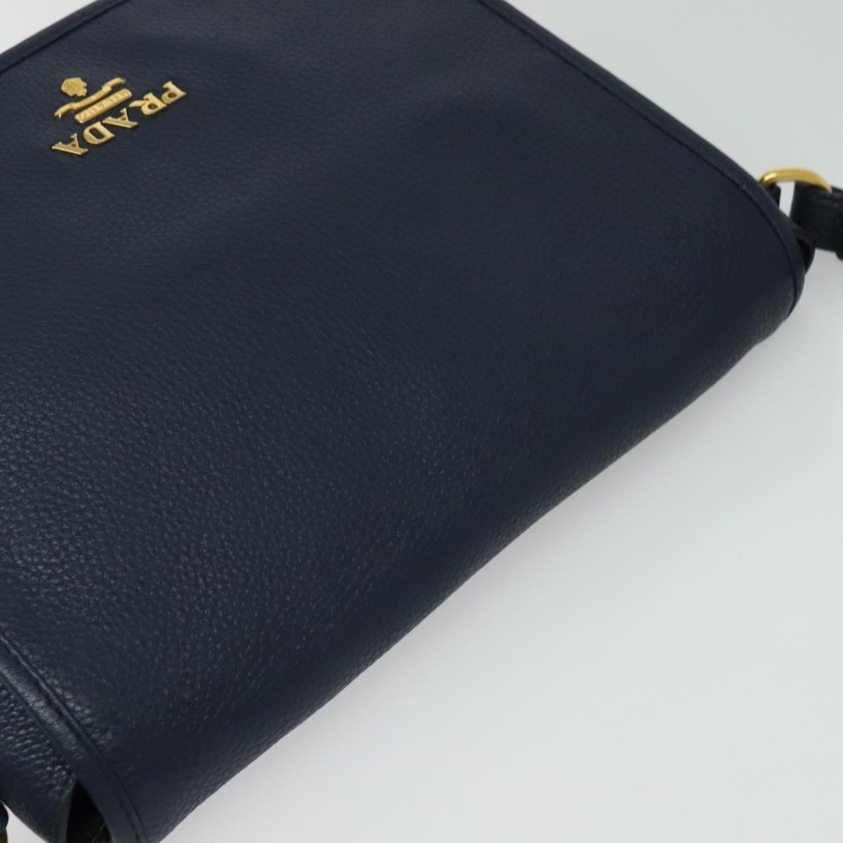 Prada Vitello, Navy, Leather, shoulder