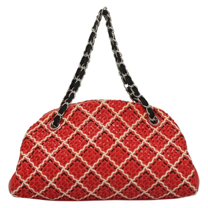 Chanel Mademoiselle, Red, Leather, shoulder