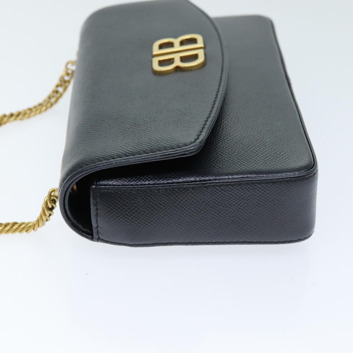 Balenciaga BB  Chaine, Black, Leather, shoulder