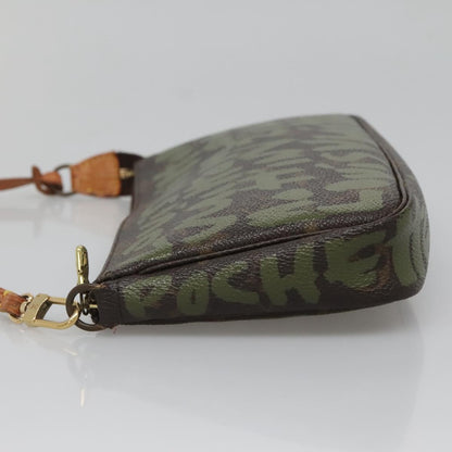 Louis Vuitton Pochette Accessoire, Brown, Canvas, clutch