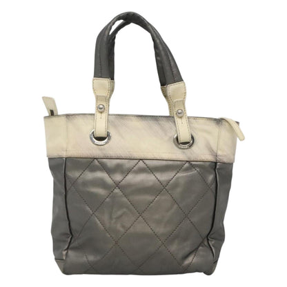 Chanel Paris Biarritz, Grey, Canvas, tote