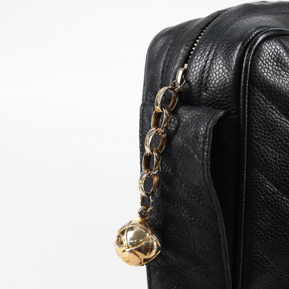 Chanel Camera, Black, Leather, shoulder
