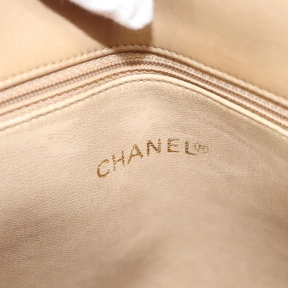 Chanel Coco Mark, Beige, Leather, shoulder
