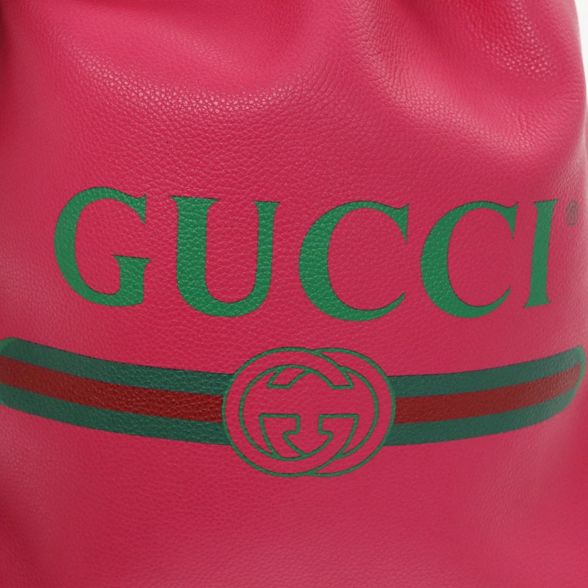 Gucci Drawstring, Pink, Leather, backpack