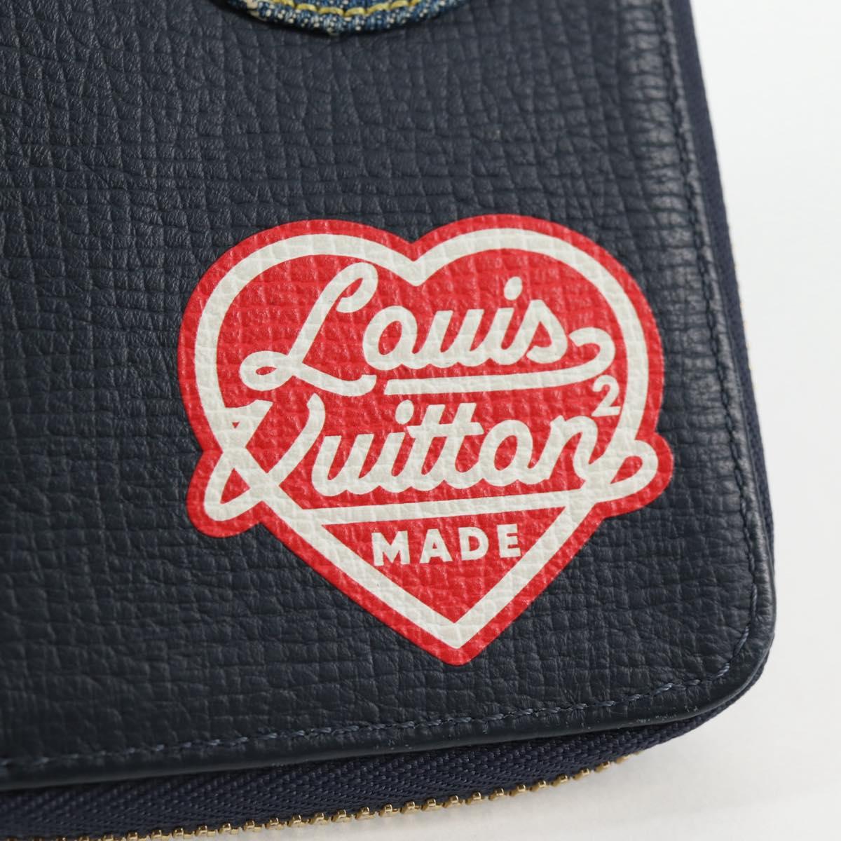 Louis Vuitton Nigo, Navy, Leather, wallet
