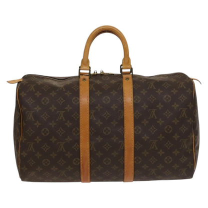 Louis Vuitton Keepall 45, Brown, Canvas, travel