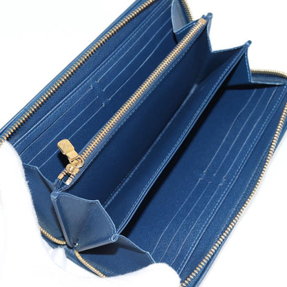Louis Vuitton Zippy, Blue, Denim - Jeans, wallet