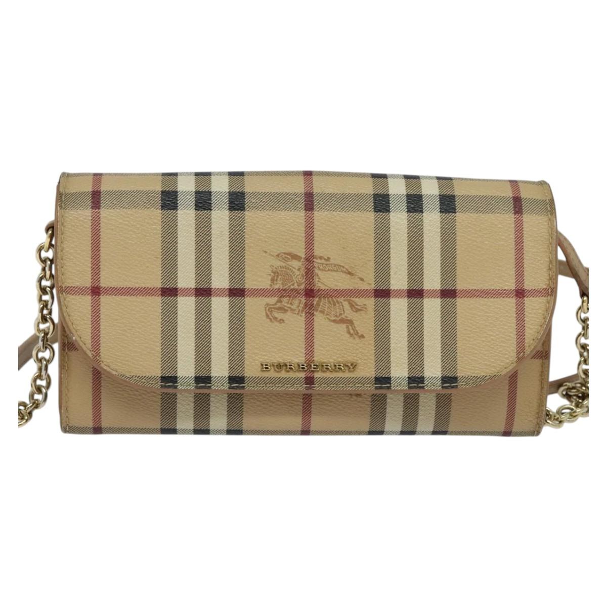 Burberry Haymarket, Beige, Canvas, wallet