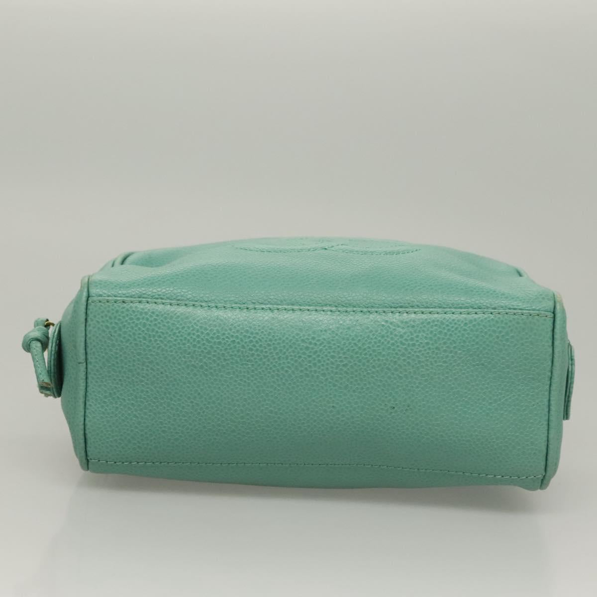 Chanel Coco Mark, Green, Leather, clutch