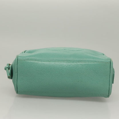 Chanel Coco Mark, Green, Leather, clutch