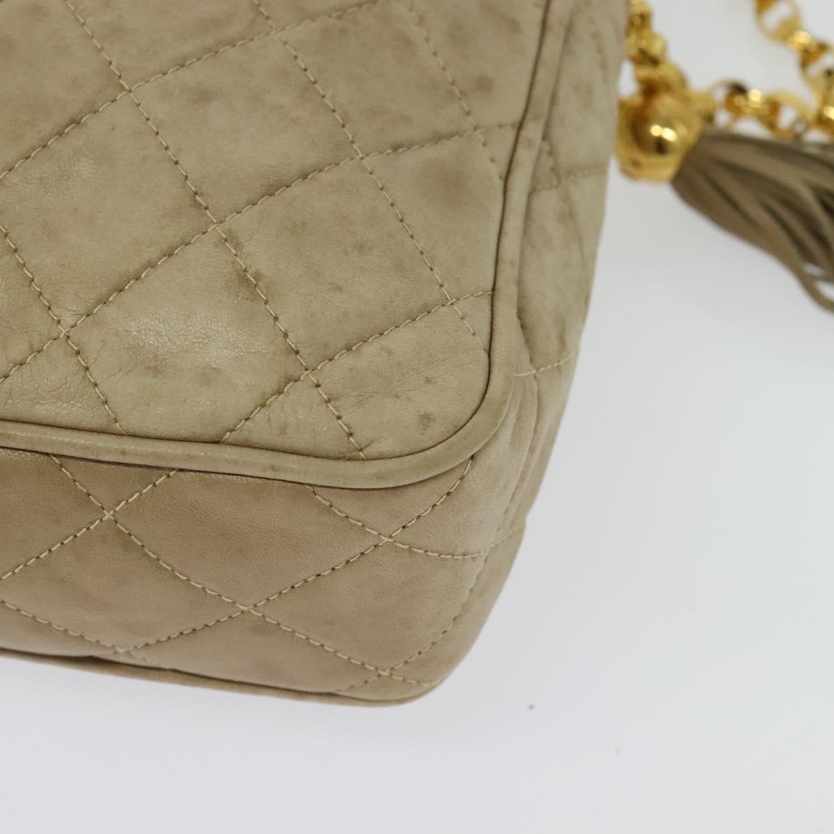 Chanel Camera, Beige, Leather, shoulder