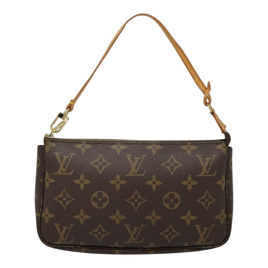 Louis Vuitton Pochette Accessoire, Brown, Canvas, clutch