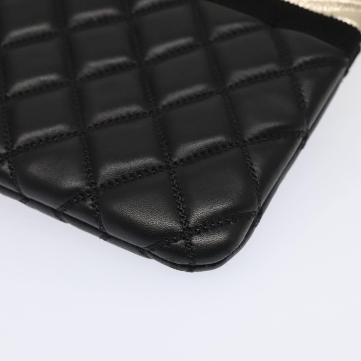 Chanel Coco Mark, Black, Leather, clutch