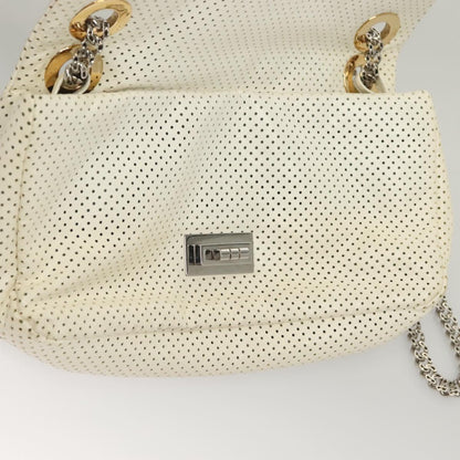 "Chanel 2,55", White, Leather, shoulder