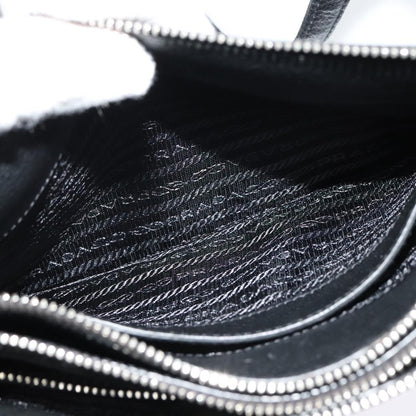 Prada Double, Black, Leather, shoulder