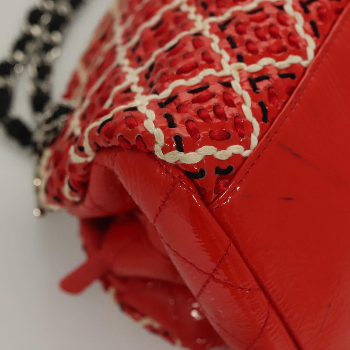 Chanel Mademoiselle, Red, Leather, shoulder