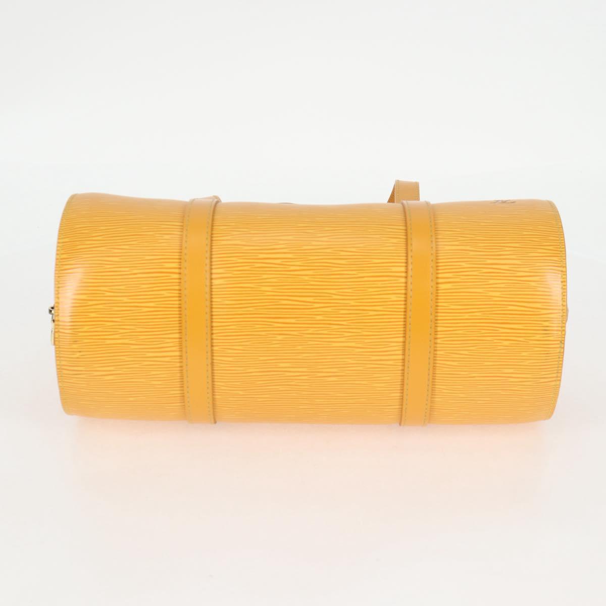 Louis Vuitton Papillon, Yellow, Leather, handbag