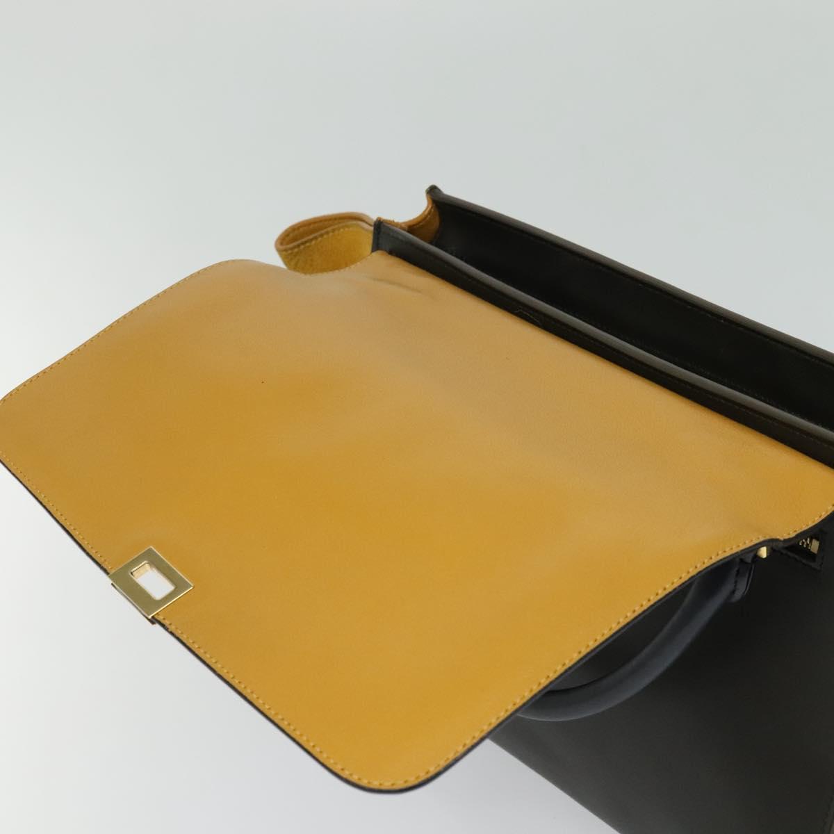 Céline Trapèze, Black, Leather, tote