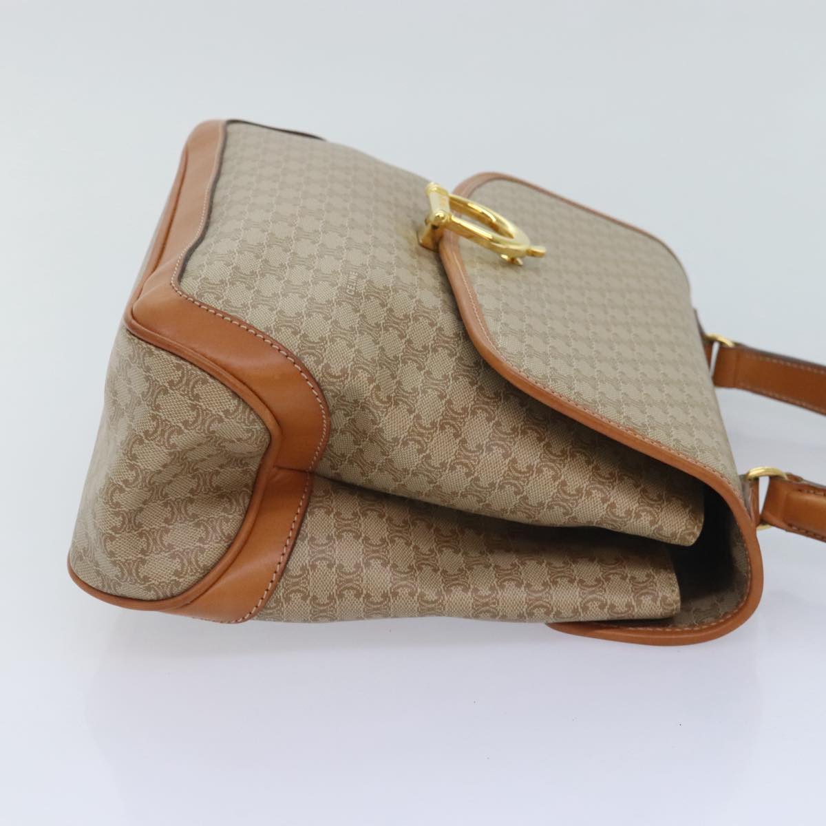 Céline Triomphe Vintage, Beige, Canvas, handbag