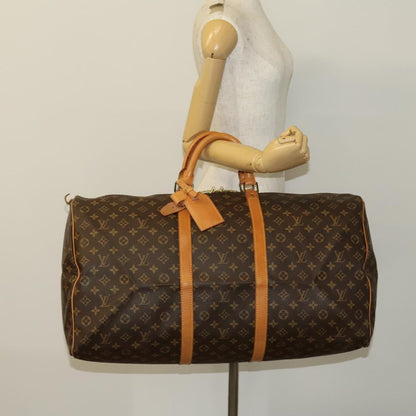 Louis Vuitton Keepall 60, Brown, Canvas, travel