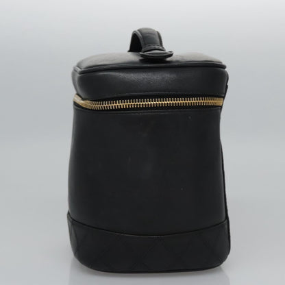 Chanel Vanity, Black, Leather, clutch