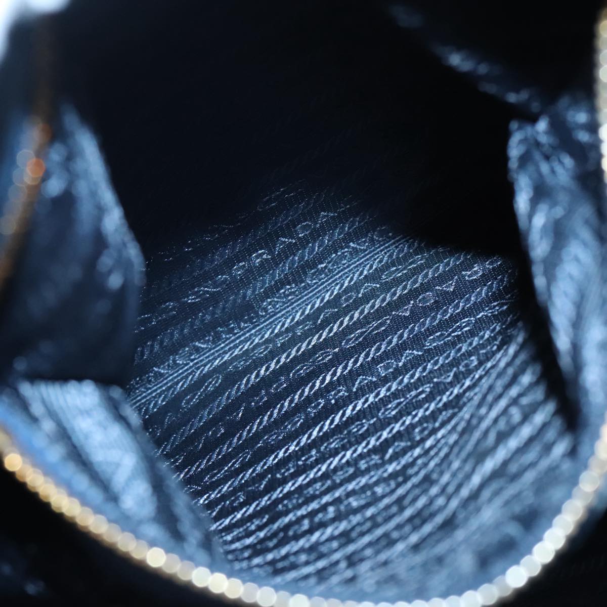 Prada, Blue, Leather, handbag
